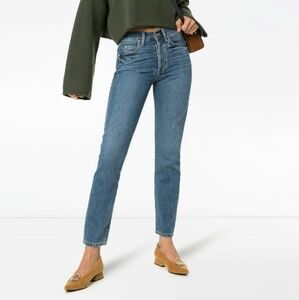NEW Eve Denim The Silver Bullet Denim Straight Jeans‎ Sz 28